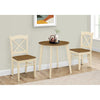 Monarch Specialties I 1326 - Dining Table, 30" Round, Small, Kitchen, Dining Room, Oak And Cream, Wood Legs, Transitional - - Mounts For Less