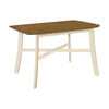 Monarch Specialties I 1328 - Dining Table, 48" Rectangular, Small, Kitchen, Dining Room, Oak And Cream, Wood Legs, Transitional - - Mounts For Less