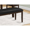 Monarch Specialties I 1334 - 48 Inch Rectangular Bench, Dining Room, Hallway, Entryway, Upholstered, Brown Solid Wood, Transitional - - Mounts For Less