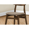 Monarch Specialties I 1365 - Dining Chair, 32" Height, Set Of 2, Side, Upholstered, Kitchen, Dining Room, Dark Walnut, Beige Fabric, Modern - - Mounts For Less