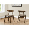 Monarch Specialties I 1365 - Dining Chair, 32" Height, Set Of 2, Side, Upholstered, Kitchen, Dining Room, Dark Walnut, Beige Fabric, Modern - - Mounts For Less