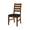 Monarch Specialties I 1372 - Dining Chair, 37" Height, Set Of 2, Dining Room, Kitchen, Side, Upholstered, Brown Solid Wood, Brown Leather Look, Transitional - - Mounts For Less