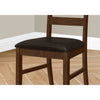 Monarch Specialties I 1372 - Dining Chair, 37" Height, Set Of 2, Dining Room, Kitchen, Side, Upholstered, Brown Solid Wood, Brown Leather Look, Transitional - - Mounts For Less