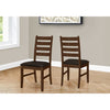 Monarch Specialties I 1372 - Dining Chair, 37" Height, Set Of 2, Dining Room, Kitchen, Side, Upholstered, Brown Solid Wood, Brown Leather Look, Transitional - - Mounts For Less