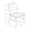 Monarch Specialties I 1376 - Dining Chair, 37" Height, Set Of 2, Upholstered, Dining Room, Kitchen, Cream Fabric, Grey Solid Wood, Transitional - - Mounts For Less