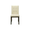 Monarch Specialties I 1376 - Dining Chair, 37" Height, Set Of 2, Upholstered, Dining Room, Kitchen, Cream Fabric, Grey Solid Wood, Transitional - - Mounts For Less