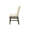 Monarch Specialties I 1376 - Dining Chair, 37" Height, Set Of 2, Upholstered, Dining Room, Kitchen, Cream Fabric, Grey Solid Wood, Transitional - - Mounts For Less