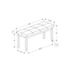 Monarch Specialties I 1377 - Bench, 44" Rectangular, Dining Room, Entryway, Kitchen, Hallway, Upholstered, Wood, Cream Fabric, Grey Solid Wood, Transitional - - Mounts For Less