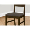 Monarch Specialties I 1396 - Dining Chair, 37" Height, Set Of 2, Upholstered, Side, Dining Room, Kitchen, Brown Solid Wood, Brown Fabric, Transitional - - Mounts For Less