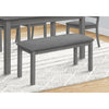 Monarch Specialties I 1433 - Bench, 42" Rectangular, Wood, Upholstered, Dining Room, Kitchen, Entryway, Grey, Transitional - - Mounts For Less