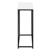 Monarch Specialties I 2252 - Accent Table, Console, Entryway, Narrow, Sofa, Living Room, Bedroom, White Laminate, Black Metal, Contemporary, Modern - - Mounts For Less