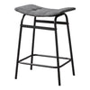 Monarch Specialties I 2385 - Barstool, Counter Height, Set Of 2, Kitchen, Grey Fabric, Black Metal, Contemporary, Modern - - Mounts For Less