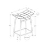 Monarch Specialties I 2385 - Barstool, Counter Height, Set Of 2, Kitchen, Grey Fabric, Black Metal, Contemporary, Modern - - Mounts For Less
