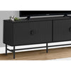 Monarch Specialties I 2733 - Tv Stand, 60 Inch, Console, Media Entertainment Center, Storage Cabinet, Living Room, Bedroom, Black Laminate, Black Metal, Contemporary, Modern - - Mounts For Less