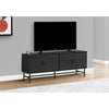 Monarch Specialties I 2733 - Tv Stand, 60 Inch, Console, Media Entertainment Center, Storage Cabinet, Living Room, Bedroom, Black Laminate, Black Metal, Contemporary, Modern - - Mounts For Less