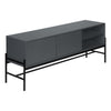 Monarch Specialties I 2739 - Tv Stand, 60 Inch, Console, Media Entertainment Center, Storage Cabinet, Living Room, Bedroom, Grey Laminate, Black Metal, Contemporary, Modern - - Mounts For Less