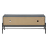 Monarch Specialties I 2739 - Tv Stand, 60 Inch, Console, Media Entertainment Center, Storage Cabinet, Living Room, Bedroom, Grey Laminate, Black Metal, Contemporary, Modern - - Mounts For Less