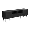 Monarch Specialties I 2754 - Tv Stand, 72 Inch, Console, Media Entertainment Center, Storage Drawer, Black Laminate, Mid Century, Modern - - Mounts For Less