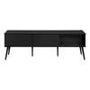 Monarch Specialties I 2783 - Tv Stand, 72 Inch, Media Entertainment Center, Storage Cabinet, Console, Storage Shelves, Bedroom, Living Room, Black Laminate, Contemporary - - Mounts For Less