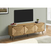 Monarch Specialties I 2793 - Tv Stand, 72 Inch, Media Entertainment Center, Storage Cabinet, Console, Walnut Laminate, Natural Seagrass, Mid Century, Modern - - Mounts For Less