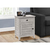 Monarch Specialties I 3950 - Accent Table, Nightstand, Storage Drawer, End, Side Table, Bedroom, Lamp, Storage, Grey Veneer, Transitional - - Mounts For Less