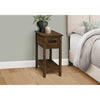 Monarch Specialties I 3955 - Accent Table, End, Side Table, Nightstand, 2 Tier, Narrow, Storage Drawer, Brown Veneer, Transitional - - Mounts For Less