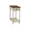 Monarch Specialties I 3958 - Accent Table, 2 Tier, End, Side Table, Nightstand, Bedroom, Narrow, Lamp, Storage Drawer, Brown Veneer, Antique White Veneer, Traditional - - Mounts For Less