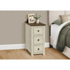 Monarch Specialties I 3960 - Accent Table, End, Side Table, Nightstand, Narrow, Bedroom, Storage Drawer, Lamp, Brown Veneer, Antique White Veneer - - Mounts For Less