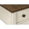 Monarch Specialties I 3962 - Side Table, End, Accent Table, 2 Tier, Narrow, Bedroom, Lamp, Storage Drawer, Antique White Veneer, Brown Veneer, Transitional - - Mounts For Less