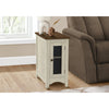 Monarch Specialties I 3966 - Accent Table, End, Side Table, Narrow, Nightstand, Bedroom, Lamp, Storage, Antique White Veneer, Brown Veneer, Transitional - - Mounts For Less