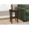 Monarch Specialties I 3975 - Accent Table, 2 Tier, Bedroom, End, Lamp, Nightstand, Round, Side Table, Brown Veneer, Traditional - - Mounts For Less