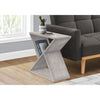 Monarch Specialties I 3980 - Accent Table, Side, End, Nightstand, Narrow, Small, Bedroom, Living Room, Lamp, Grey Veneer, Contemporary - - Mounts For Less