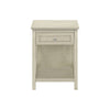 Monarch Specialties I 3984 - Accent Table, End, Side Table, 2 Tier, Bedroom, Nightstand, Lamp, Storage Drawer, Antique White Veneer, Transitional - - Mounts For Less