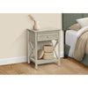 Monarch Specialties I 3984 - Accent Table, End, Side Table, 2 Tier, Bedroom, Nightstand, Lamp, Storage Drawer, Antique White Veneer, Transitional - - Mounts For Less