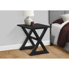 Monarch Specialties I 3987 - Accent Table, End, Side Table, Square, Nightstand, Bedroom, Lamp, Black Veneer, Transitional - - Mounts For Less