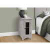 Monarch Specialties I 3996 - Accent Table, End, Side Table, Narrow, Nightstand, Bedroom, Lamp, Storage, Grey Veneer, Transitional - - Mounts For Less