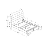 Monarch Specialties I 5801Q - Bed, Queen Size, Upholstered, Frame Only, Bedroom, Light Grey Boucle, Transitional - - Mounts For Less