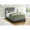 Monarch Specialties I 5803T - Bed, Twin Size, Upholstered, Bedroom, Frame Only, Youth, Teen, Juvenile, Dark Grey Boucle, Transitional - - Mounts For Less