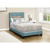 Monarch Specialties I 5806T - Bed, Twin Size, Upholstered, Bedroom, Frame Only, Youth, Teen, Juvenile, Light Blue Boucle, Transitional - - Mounts For Less