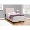 Monarch Specialties I 5916T - Bed, Twin Size, Upholstered, Bedroom, Frame Only, Youth, Teen, Juvenile, Pink Velvet, Transitional - - Mounts For Less