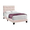 Monarch Specialties I 5916T - Bed, Twin Size, Upholstered, Bedroom, Frame Only, Youth, Teen, Juvenile, Pink Velvet, Transitional - - Mounts For Less