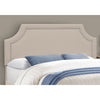 Monarch Specialties I 6036Q - Bed, Queen Size, Bedroom, Frame, Upholstered, Beige Linen Look, Chrome Metal Legs, Transitional - - Mounts For Less