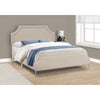 Monarch Specialties I 6036Q - Bed, Queen Size, Bedroom, Frame, Upholstered, Beige Linen Look, Chrome Metal Legs, Transitional - - Mounts For Less