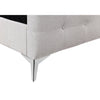 Monarch Specialties I 6041Q - Bed, Queen Size, Bedroom, Frame, Upholstered, Beige Linen Look, Chrome Metal Legs, Transitional - - Mounts For Less