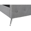 Monarch Specialties I 6045Q - Bed, Queen Size, Bedroom, Frame, Upholstered, Grey Linen Look, Chrome Metal Legs, Transitional - - Mounts For Less