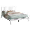 Monarch Specialties I 6061Q - Bed, Platform Bed, Queen Size, Frame Only, Bedroom, White Wood Frame, White Wood Legs, Contemporary, Modern - - Mounts For Less