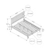 Monarch Specialties I 6061Q - Bed, Platform Bed, Queen Size, Frame Only, Bedroom, White Wood Frame, White Wood Legs, Contemporary, Modern - - Mounts For Less
