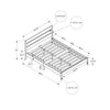 Monarch Specialties I 6066Q - Bed, Queen Size, Frame Only, Platform Bed, Bedroom, Walnut Solid Wood Legs, Walnut Wood Frame, Contemporary, Modern - - Mounts For Less