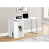 Monarch Specialties I 7600 - Computer Desk, Home Office, Left, Right Set-up, Storage Shelves, 55""L, Work, Laptop, White Laminate, Grey Metal, Contemporary, Modern - - Mounts For Less