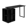 Monarch Specialties I 7601 - Computer Desk, Home Office, Left, Right Set-up, Storage Shelves, 55"L, Work, Laptop, Black Laminate, Black Metal, Contemporary, Modern - - Mounts For Less